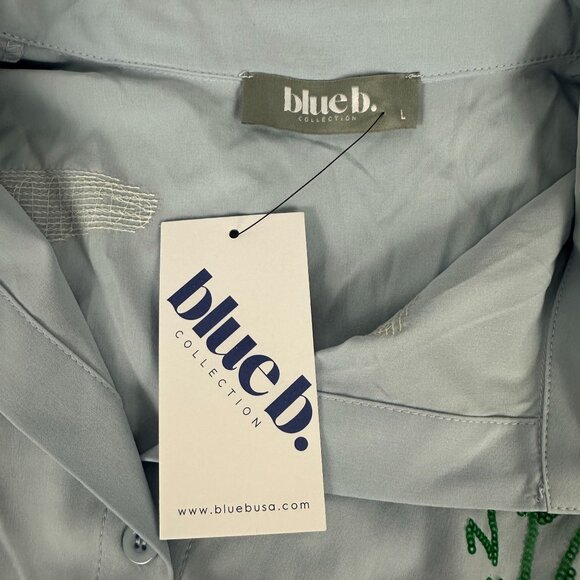 Blueb. Collection Womens Western Fringe Sequin Button-Up Shirt Size L - Picture 4 of 6